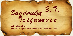 Bogdanka Trifunović vizit kartica
